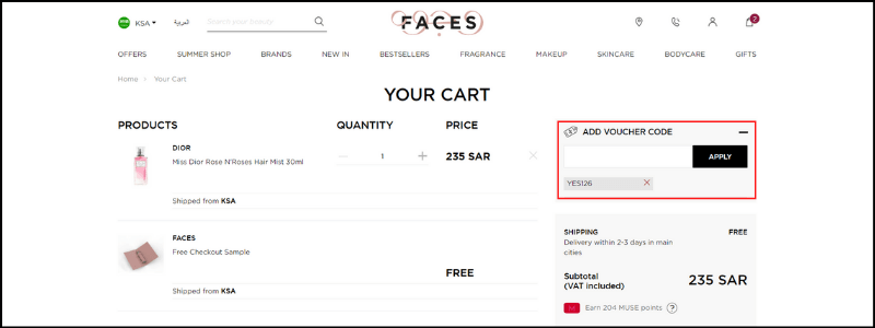 faces-promo-code